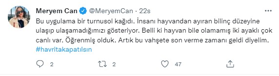 meryem can dan havrita uygulamasina tepki